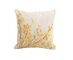 METAA Kissenbezüge, Leinenoptik, dekoratives Sofakissen, quadratisch, 45,7 x 45,7 cm