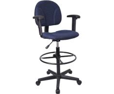 Flash Möbel Stoff Ausarbeitung Stuhl mit verstellbare Arme (Zylinder: 57,1 cm – 68,6 cm H oder 66 cm -30.5 H), Marineblau, Low-Back