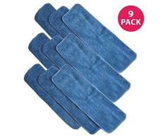 9 Bona Holzfußboden Micro Faser Reinigung Pad passend für Bona Hartholz Bodenwischer, 15 in Mohawk, Bona, orange Glow und ecolabs, Shaw, Bruce, quietscht, Mercier, KAHRS und M & Y, vergleichen zu Teil # ax0003053, entworfen