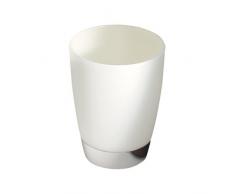 WC-Bürsten-Garnitur und WC-Ersatzrollenhalter von InterDesign Aria Bad-Kollektion, Plastik, Frosted, Tumbler