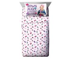Nickelodeon JoJo Siwa Sweet Life Bettlaken-Set, 4-teilig, Rosa / Weiß
