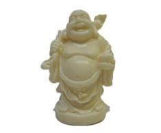 StealStreet weiß stehend Buddha hält Yuan Bao Figur