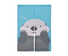 Xcellent Global Vorhang mit Fransen, zum Aufhängen, Japanisches Noren, für Tür, Raumteiler für Zuhause, Restaurant, 89 x 120 cm #4