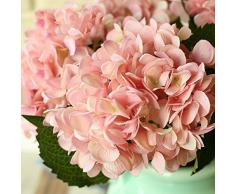 ysber 3 Big Köpfe Künstliche Hortensie Seide Fake Blumen Strauß Blumenstrauß Home Hotel Hochzeit Party Aufsteller Garten floral Decor rose