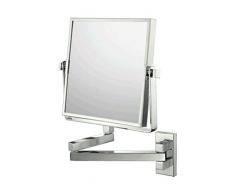 Kimball and Young Wandspiegel, quadratisch, schwenkbar Modern 7.25 Mirror gebürsteter Nickel