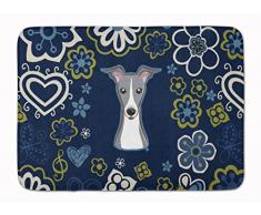 Caroline s Treasures bb5087rug Blau Blumen Italienisches Windspiel Fußmatte, 48,3 x 68,6 cm Multicolor