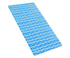 OTHWAY rutschfeste Duschmatte Badezimmer Badteppich Starke Saugnäpfe tolle Drainage Schimmelresistent Bad Teppich blau/weiß