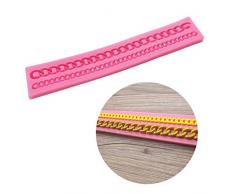 Diamant Kette Silikon für Fondant, Kuchen dekorieren Teig Gum Werkzeug Gebäck Küche Werkzeug Zucker Paste Backform Cookie Gebäck