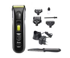 TM Electron TMHC106G Elektrischer Haarschneider, kabellos, mit wiederaufladbarem Akku, LED-Ladeanzeige, Titan- und Keramik-Klingen, Gelb, klassisch