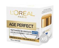 Oreal Set 6 Creme Age Perfect Notte Vase Pelli Mature Pflege und Gesichtsreinigung, Mehrfarbig, Einheitsgröße
