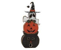 Plutus Brands Figur, stehende Katze, Kürbis und Geist