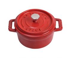 Staub Mini .25 Quart Round Cocotte, Cherry by Staub
