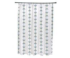 E-design Jodhpur Streifen, Vorhang für die Dusche, Blaugrün