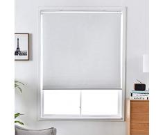ALLBRIGHT Verdunklungsvorhang, kabellos, mit UV-Schutz, Thermo-Rollo, Verdunkelungsvorhang 31W x 72H weiß
