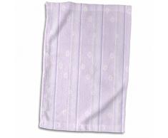 Handtuch / Sporthandtuch, 3D-Rosen, gestreift mit Gänseblümchen, 15 x 22 cm