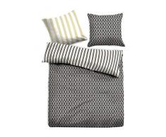 TOM TAILOR Unisex Heimtextilien & Bettware Gemusterte Wende-Bettwäsche schwarz/Black,135/200