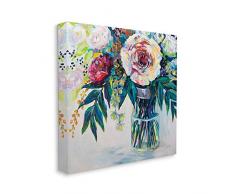 Stupell Industries Buntes Gemälde mit Frühlingsstrauß, abstrakt, Design von Jeanette Vertentes Wall Art, 36 x 36 cm