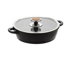 Berndes 047245 Private Collection Leather Schmorkasserolle mit Glasdeckel 24 cm