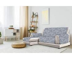 Italian Bed Linen “Glamour” rutschfest Sofa Abdeckung mit Chaise-Longue Links, Dunkel blau, 190cm