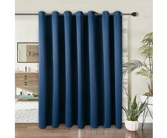 Wondertex Raumteiler Verdunkelungsvorhänge für Schlafzimmer und Wohnzimmer, 1 Paneel 8.3ft Wide x 8ft Tall navy