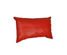 Arcanyne Kraft Lammfell Leder Kissenbezüge Rot Dekorativ für Couch Überwurf Kissen Fall Rot 16 x 24 rot