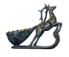 CR.H Weinflaschenhalter Hirsch Statue Küche Dekor Tischdeko Home Dekoration Weinständer