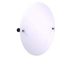 Allied Brass Carolina Crystal Collection Frameless Oval Tilt Mirror with Beveled Edge Wandspiegel, Matte Black