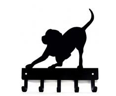 The Metal Peddler Schlüsselbrett für Hundeleine Small 6 inch Wide schwarz