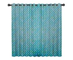 LEO BON Verdunkelungsvorhänge Fenster Gardinen Zimmer Verdunkelung Gardinen Bunte Regenbogen Rosen Blumen Bild Fenster Vorhang Panels für Schlafzimmer 52x63in Mermaid1lbn0902