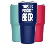 Alcee, Inc. Edelstahl Tumbler mit Deckel – 30 oz Vakuum Isoliert Großer Funny Reise Becher Tumbler für Kaffee Hot und Cold Drink – Neuheit Geschenke für Männer Frauen Mom Dad – Schwarz Beer Blau