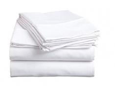 Shreem Linen Bettwäsche-Set, 100% Baumwolle, 4-teilig, Fadenzahl 400, extraweich, luxuriöse Hotel-Kollektion Bettwäsche mit 38,1 cm tiefer Tasche. Modern Queen (60x80) Inches Weiß