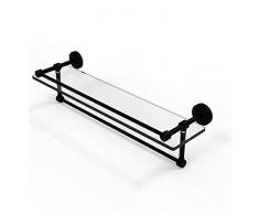 Allied Messing wp-1tb/22-gal-bkm 22 von 12,7 cm Glas Regal mit Handtuchhalter Bar, matt schwarz