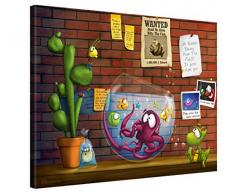 Picanova – Fish Tanking 100x75cm – Premium Leinwanddruck – Kunstdruck Auf 2cm Holz-Keilrahmen Für Schlaf- Und Kinderzimmer – Kinder Kollektion Von TooshToosh