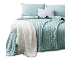 Kasentex Stone Washed Design Ultra Weich Waschbar leicht Quilt Kissen Fall Zwei Full Einzel Queen King Size Decke Bett Überwurf Sets Tagesdecke, die Solide Farbe SINGLE68x86+20x26 x1 grün