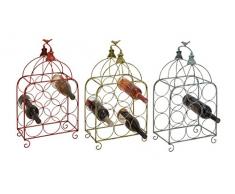 Benzara attraktives Modish gestylt Metall Wein Halter, Sortiert, Set von 3