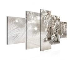 Bilder Engel Wandbild Vlies - Leinwand Bild XXL Format Wandbilder Wohnzimmer Wohnung Deko Kunstdrucke Braun 5 Teilig - MADE IN GERMANY - Fertig zum Aufhängen 025053a