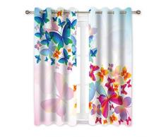 Ormis Verdunklungsvorhänge, lichtblockierende Vorhänge The Ying Yang Schild, bemalt auf Holz Wand Muster, Fenstervorhang für Wohnzimmer, Schlafzimmer, Küche, Café, Fenster, 2-teiliges Set 108W By 84L Inch Multi 22