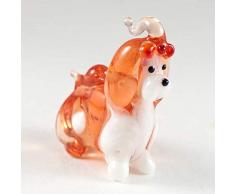 EE Glass Hund Shih Tzu Kleine Glasfiguren mundgeblasen Kunst Sammelfiguren