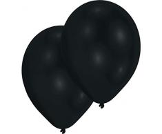 Amscan 27.5 cm 10 Premium Luftballons Decorpax, Pearl Schwarz