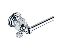 WINCASE Silber Single Handtuch Bar Halterung, Badezimmer Zubehör aus Konstruktion aus Zink Wand montiert mit Kristall Boden Chrom Finish, Legierung, Silber, Single Towel Bar