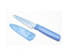 Colori Art Gemüsemesser, 10 cm, Design: Gingham, Blau