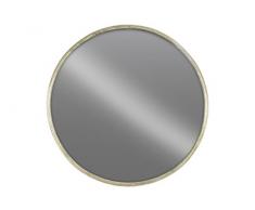 Urban Trends 67092 Wandspiegel, rund, aus Metall, für LG Tarnished Champagne Finish