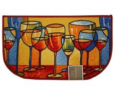 Kashi Home D Fußmatte mit Latex Rückseite Merlot Serie Küche Teppich, 45,7 cm von 76,2 cm