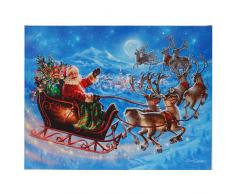 raz Weihnachtsmann im Schlitten, beleuchtet