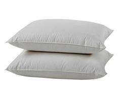 LCOZEE Bezug aus 100% Baumwolle, hochwertigste Qualität, Feder- und Daunenkissen, weiß, 2 Stück