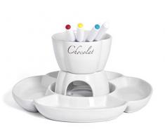 Home Chocolat Fondueset Schokolade für 4 Personen, Weiß