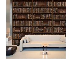 WALPLUS 264 x 232 cm Wand Aufkleber Vintage Bibliothek Abnehmbarer Wandbild Kunst Abziehbilder Vinyl Home Dekoration DIY Living Schlafzimmer Dekor Tapete, braun