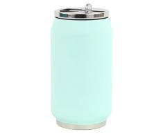 YOKO DESIGN 1709 Thermoskanne, 280 ml, Edelstahl, hellmint, 14 cm hoch