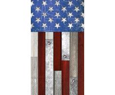 IHR 16-Count Guest Towel Buffet Paper Napkins, 8.5 x 4.5-Inches, Farmhouse American Flag