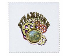 3dRose ein Steampunk Sie zusammen mit Metallgetriebe, Zahnrädern, Taschenuhr und Text. – Quilt Platz, 6 von 15,2 cm (QS 212829 _ 2)